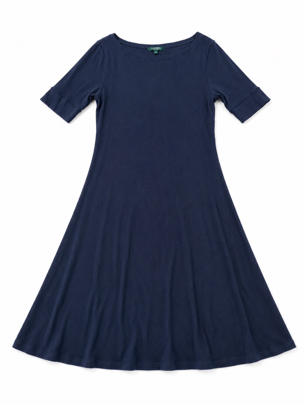 Ralph Lauren Navy Midi A-Line Dress